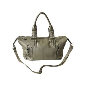 Tignanello metallic bronze leather bag (b20)